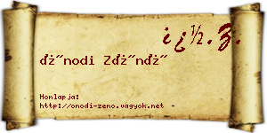 Ónodi Zénó névjegykártya